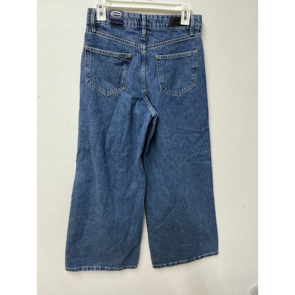 Scoop Womens‎ Rhinestone Wide Leg High Rise Jeans Caliber Blue SC020557B Size 0 - Picture 11 of 16